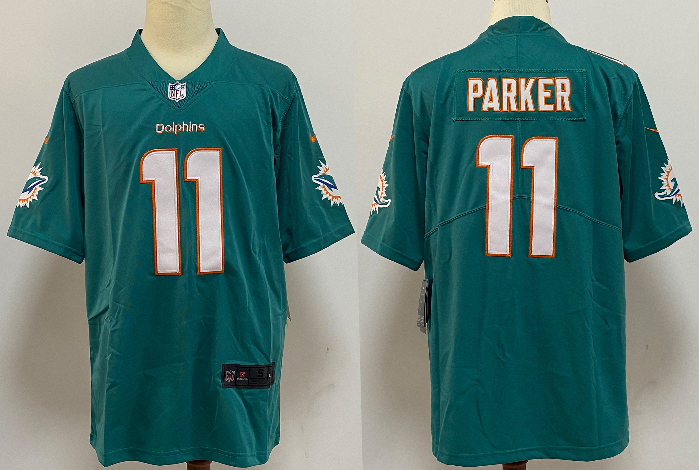 Men's Miami Dolphins DeVante Parker #11 Green Aqua Jersey